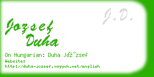 jozsef duha business card